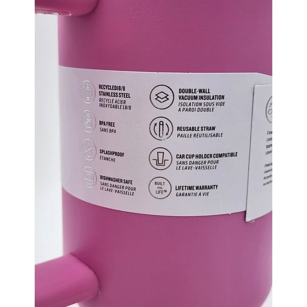 STANLEY 40oz Quencher H2.0 FlowState Tumbler Hot or Cold - Peony Pink